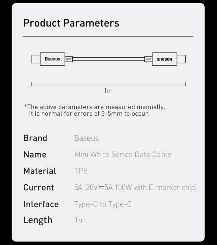 Универсално зарядно Baseus GaN3 Pro 2 x USB Type C / USB + кабел USB Type C - USB Type C 65W PD3.0