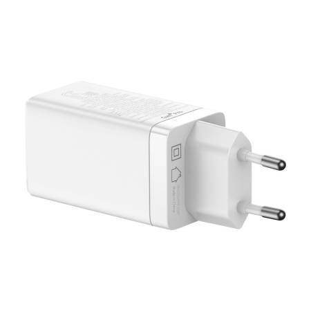 Универсално зарядно Baseus GaN3 Pro 2 x USB Type C / USB + кабел USB Type C - USB Type C 65W PD3.0
