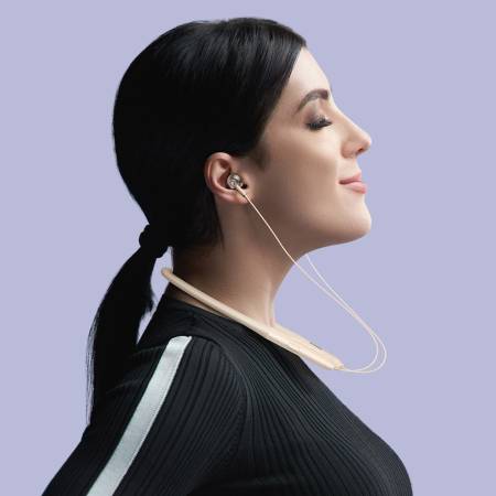 Безжични слушалки Baseus Bowie P1x Neckband NGPB010002 - кремави