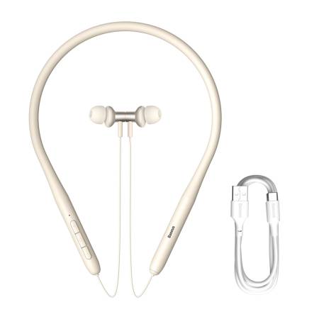 Безжични слушалки Baseus Bowie P1x Neckband NGPB010002 - кремави