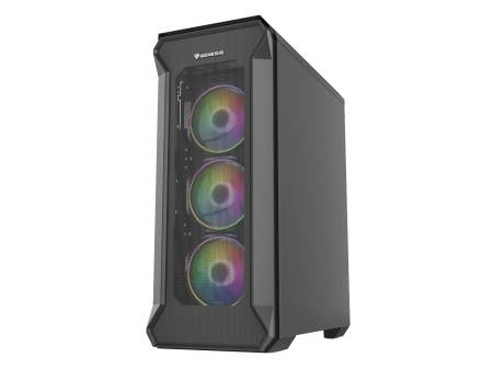 Genesis Gaming PC Case IRID 505 ARGB V2 Midi Tower Window Black