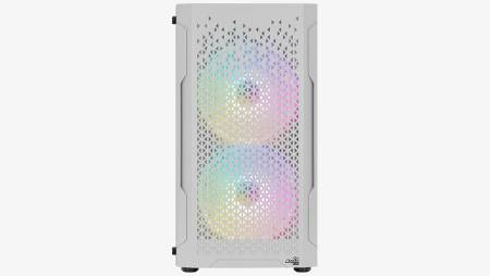 Кутия за настолен компютър AeroCool Trinity V3 TRINITY-MINI-G-WT-V3 с прозрачен страничен панел - бяла