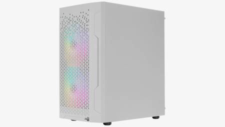 Кутия за настолен компютър AeroCool Trinity V3 TRINITY-MINI-G-WT-V3 с прозрачен страничен панел - бяла