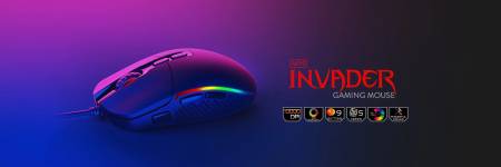 Геймърска мишка Redragon M719-RGB Invader RGB  - черна