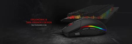 Геймърска мишка Redragon M719-RGB Invader RGB  - черна