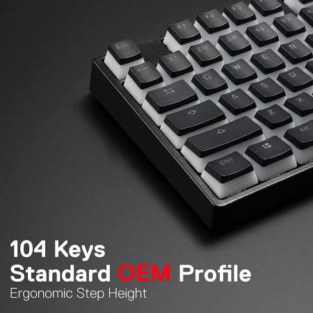 Бутони за механична клавиатура Redragon A130-BK Scarab Pudding 104 сменяеми клавиша - черни