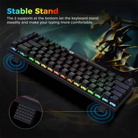 RGB Безжична клавиатура Redragon K633RGB-PRO_RD Ryze PRO механична с Red Switch