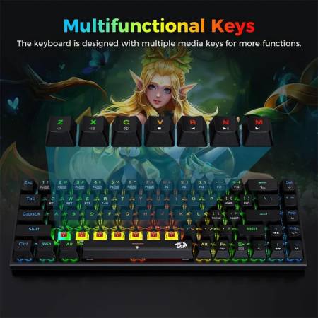 RGB Безжична клавиатура Redragon K633RGB-PRO_RD Ryze PRO механична с Red Switch