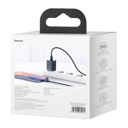 Зарядно устройство Baseus Super Si QC USB-C