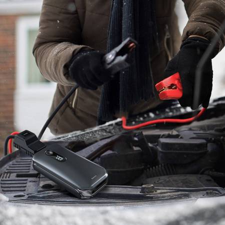 Външна батерия Baseus CRJS03-01 Super Energy Pro с фенер и JumpStarter за автомобил 12000 mAh черен