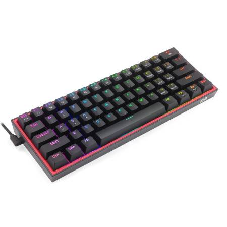 Механична геймърска клавиатура Redragon Fizz K617-RGB_RD RGB черна