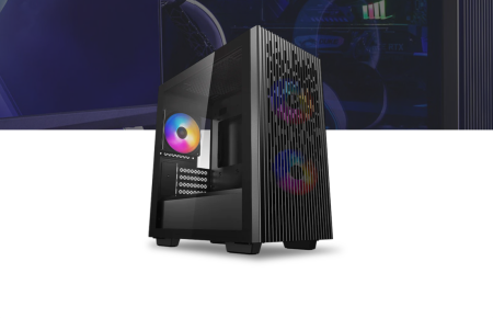 Кутия за настолен компютър DeepCool DP-MATX-MATREXX40-3FS с прозрачен страничен панел