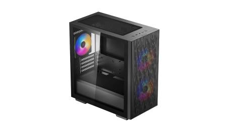 Кутия за настолен компютър DeepCool DP-MATX-MATREXX40-3FS с прозрачен страничен панел