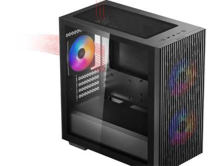 Кутия за настолен компютър DeepCool DP-MATX-MATREXX40-3FS с прозрачен страничен панел
