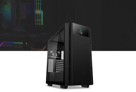 Кутия Deepcool Mesh Digital R-CH510-BKNSE1-G-1 с прозрачен страничен панел - черна