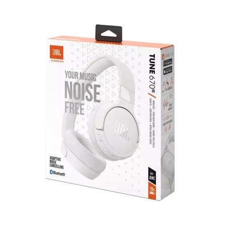 JBL T670NC WHT HEADPHONES