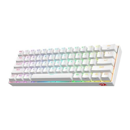 Bluetooth/USB Type-C механична RGB клавиатура Redragon Draconic PRO RGB K530W-RGB-PRO_BR Brown Switch - бяла