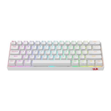Bluetooth/USB Type-C механична RGB клавиатура Redragon Draconic PRO RGB K530W-RGB-PRO_BR Brown Switch - бяла