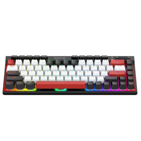 RGB  Bluetooth безжична клавиатура Redragon Magic-Wand Mini PRO бели/черни/червени клавиши и Red Switch