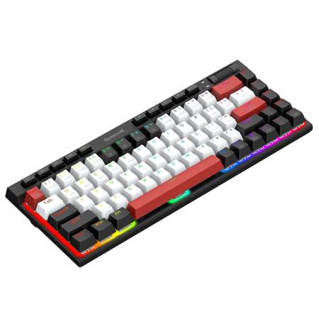 RGB  Bluetooth безжична клавиатура Redragon Magic-Wand Mini PRO бели/черни/червени клавиши и Red Switch