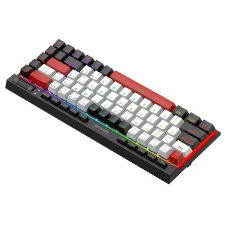 RGB  Bluetooth безжична клавиатура Redragon Magic-Wand Mini PRO бели/черни/червени клавиши и Red Switch