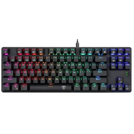Механична геймърска клавиатура T-Dagger Bora T-TGK313R-BL Rainbow LED - черна
