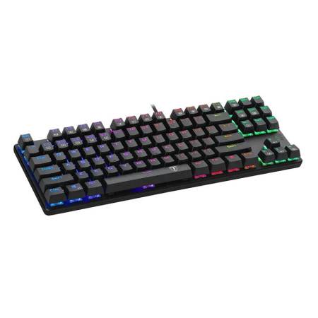 Механична геймърска клавиатура T-Dagger Bora T-TGK313R-BL Rainbow LED - черна