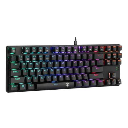 Механична геймърска клавиатура T-Dagger Bora T-TGK313R-BL Rainbow LED - черна