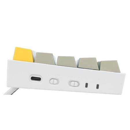 Bluetooth/USB Type-C механична RGB клавиатура Redragon K530-YL-WT-GY-RGB-PRO_BR Draconic PRO Brown Switch - жълт/бял/сив