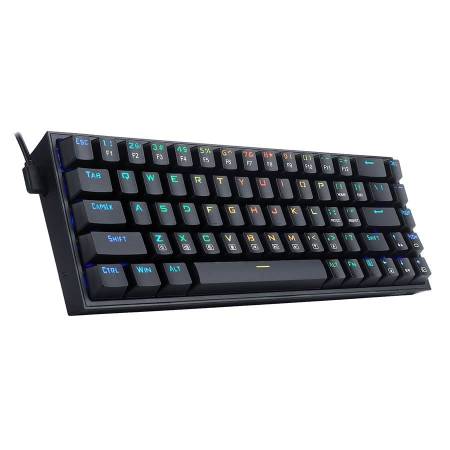 Механична геймърска клавиатура Redragon Castor K631-RGB_RD с RGB осветление и червени превключватели - черна