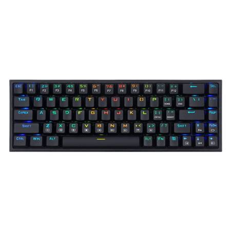 Механична геймърска клавиатура Redragon Castor K631-RGB_RD с RGB осветление и червени превключватели - черна