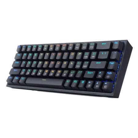 Механична геймърска клавиатура Redragon Castor K631-RGB_RD с RGB осветление и червени превключватели - черна