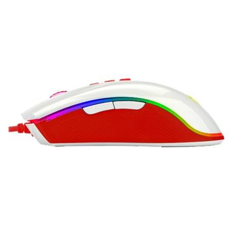 Геймърска мишка Redragon M711C Cobra RGB бял/червен