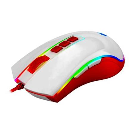 Геймърска мишка Redragon M711C Cobra RGB бял/червен