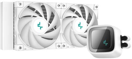 Водно охлаждане за процесори Intel/AMD DeepCool R-LS520-WHAMNT-G-1 - бяло
