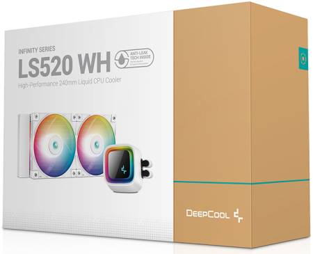 Водно охлаждане за процесори Intel/AMD DeepCool R-LS520-WHAMNT-G-1 - бяло