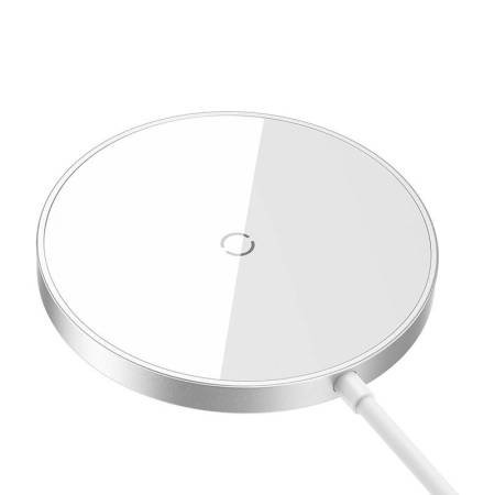 Безжично магнитно зарядно устройство Baseus Simple Mini3 15W CCJJ040012 - бяло