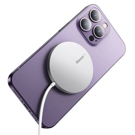 Безжично магнитно зарядно устройство Baseus Simple Mini3 15W CCJJ040012 - бяло