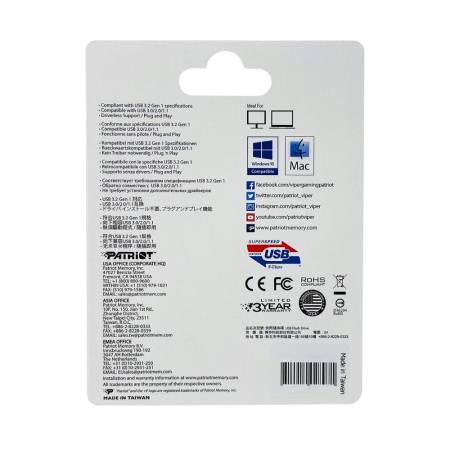 Patriot Supersonic Rage LITE USB 3.2 Generation 1 128GB