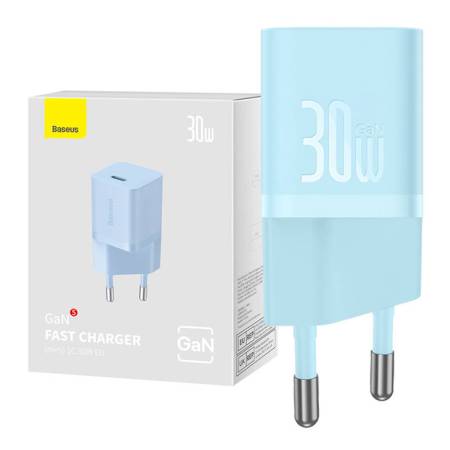 Универсално мини зарядно Baseus GaN5 бързо зареждане 30W CCGN070603 - синьо