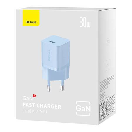 Универсално мини зарядно Baseus GaN5 бързо зареждане 30W CCGN070603 - синьо
