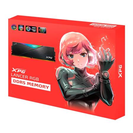 ADATA LANCER RGB 64GB (2x32GB) DDR5 5600 MHz U-DIMM Black