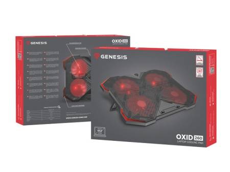 Genesis Laptop Cooling Pad Oxid 260 15.6-17.3 4 Fans