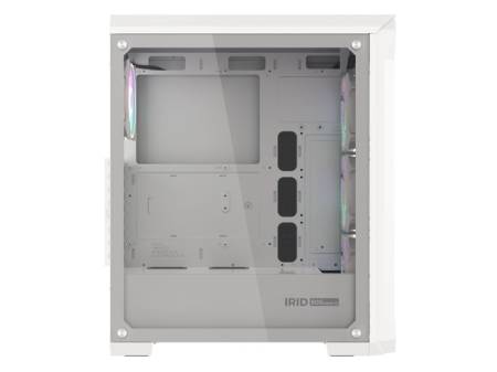 Genesis Gaming PC Case IRID 505 ARGB V2 Midi Tower Window White