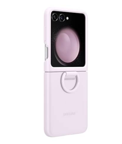 Samsung F731 Flip5 Silicone Case with Ring Lavnder