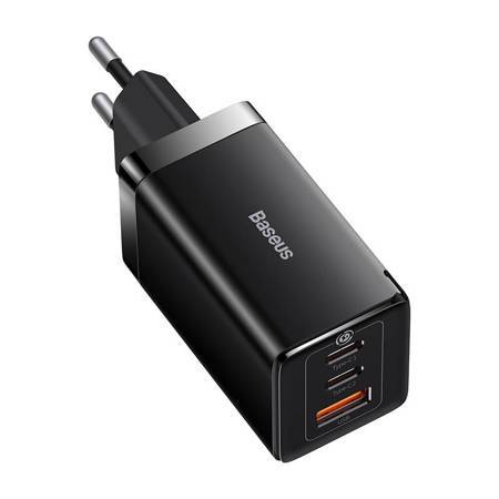 Зарядно устройство Baseus GaN5 Pro fast charger 2xUSB-C+USB 65W CCGP120201 - черно