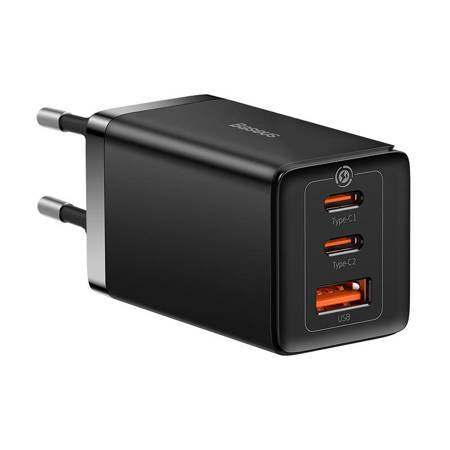 Зарядно устройство Baseus GaN5 Pro fast charger 2xUSB-C+USB 65W CCGP120201 - черно