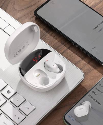 Безжични Bluetooth слушалки Baseus NGWM010002 Encok WM01 Plus TWS бели