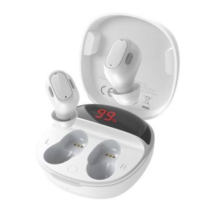 Безжични Bluetooth слушалки Baseus NGWM010002 Encok WM01 Plus TWS бели