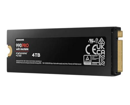 Samsung SSD 990 PRO 4TB Heatsink PCIe 4.0 NVMe 2.0 M.2 V-NAND 3-bit MLC